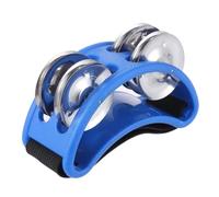Tamburello da calpestare, Tamburello a campana a doppia fila 2 pezzi Accessorio for percussioni multicolore for musicisti(Blue)