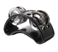 Tamburello da calpestare, Tamburello a doppia fila 2 pezzi Strumento a percussione multicolore Jingle Bells(Black)