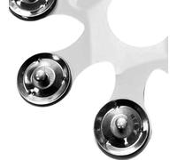 Tamburello di ricambio per tamburello in acciaio inox, campanelle, anelli di fissaggio per tamburello e accessorio per batteria