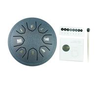 Tamburello in acciaio da 4,5 pollici 8 note tasti C accordati strumento a percussione handpan batteria musica tamburello tamburo con mazzuole