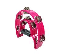 Tamburello in metallo, strumenti musicali a mezzaluna doppia, strumenti a mano in metallo con impugnatura ergonomica, tamburello per adulti, tamburello in metallo, strumenti a mano SCg304 (taglia