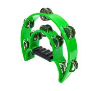 Tamburello in metallo, strumenti musicali a mezzaluna, strumenti musicali a doppia mano in metallo con impugnatura ergonomica, tamburello per adulti, tamburello in metallo (cielo blu, taglia unica)