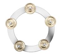 Tamburello Montato a Campanelli per Batteria, Oro, 1 Pezzo | Acciaio Inossidabile, Design Creativo, per Bande e Scuole, Adatto a Principianti e Musicisti