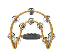 Tamburello per adulti Piatti da dito a campana Tamburello Strumenti a percussione Orff, Campana a doppio strato, Tamburello a campana, Strumento di accompagnamento a banda, Battacchio manuale