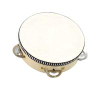 Tamburello per bambini 1 pezzo, tamburello portatile, tamburello a fila singola, tamburello a percussione, tamburello in legno per bambini per feste di danza e accompagnamento vocale (8 pollici)