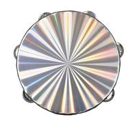 Tamburello per bambini e adulti, tamburo a mano in legno e metallo a doppia da 8 pollici per l'istruzione, le feste la musica sacra