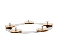 Tamburello per Piatti da Batteria in Acciaio Inox Oro 1 Pezzo | Band e Chiese, Operazione Semplice, Ritmo Deciso, Design Creativo e Aspetto Unico