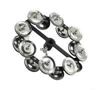 Tamburello portatile Hihat Drum Cymbals, installazione rapida, suono luminoso, telaio nero