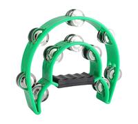 Tamburello rotondo professionale con campane in metallo e telaio a mano Tamburello Anelli per Educazione Musicale Team Building Scuotere Permanente Pedaggio