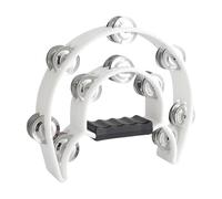 Tamburello rotondo professionale con campane in metallo e telaio a mano Tamburello Anelli per Educazione Musicale Team Building Scuotere Permanente Pedaggio