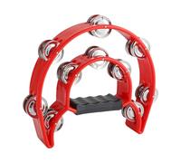 Tamburello rotondo professionale con campane in metallo e telaio a mano Tamburello Anelli per Educazione Musicale Team Building Scuotere Permanente Pedaggio