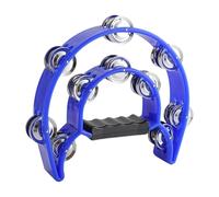 Tamburello rotondo professionale con campane in metallo e telaio a mano Tamburello Anelli per Educazione Musicale Team Building Scuotere Permanente Pedaggio