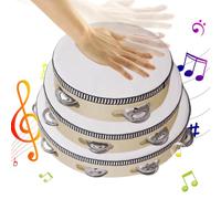 Tamburello-set Di Percussioni A Riga Singola A 3 Pezzi | Design Del Tamburo Manuale Leggero - Strumento Di Musica Educativa, Danza In Classe Usa La Scuola Di Addestramento Scolastico Strumento
