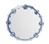 Tamburello, Tamburelli regolabili a doppia fila for adulti con sonagli in metallo, percussioni, tamburelli portatili, strumento musicale for feste in chiesa(Blue)