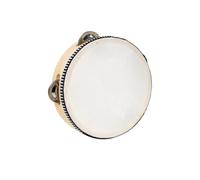 Tamburello tenuto in mano, 20,3 cm, sonagli in metallo di betulla, percussioni, strumento musicale educativo a batteria, KTV Party (20,3 cm)