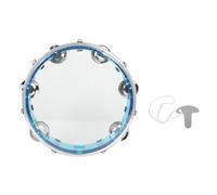 Tamburello tenuto in mano a forma rotonda con strumento musicale a doppia fila tenuto in mano percussione tamburo tamburello giocattolo