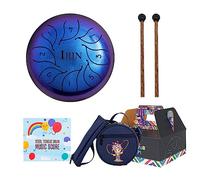Tamburi a fessura Tamburo in acciaio da 5,5 pollici 8 toni C Tasti Handpan Tamburo con bacchette Borsa Strumento a percussione Per Yoga Tamburo etereo Tamburo in acciaio Tongue Drum 8 Note 5.5 Pollice