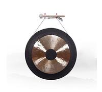 tamburi e gong， Gong a mano in ottone con bordo nero da 40 cm. Gong in ottone con martello rotondo for strumento a percussione di orchestra d'opera e chiesa. Mini gong.(1,50cm)
