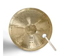 tamburi e gong， Gong e piatti in ottone puro fatti a mano da 30 cm, strumento a percussione for chiesa e opera, con martello rotondo, mini gong(35cm)