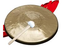 tamburi e gong， Gong universale a martello da 30 cm, strumento a percussione tradizionale cinese in ottone, gong decorativo, mini gong(28.5cm)
