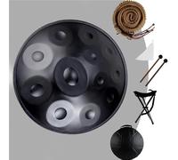 Tamburi In Acciaio Hand Pan Strumenti A Percussione 9/10/12 Note, Handpan Drum 432 Hz/440 Hz, Strumenti A Percussione Handpan Da 22 Pollici In Re Curdo Minore, Per Allenamento Yoga(C,12Notes(440Hz))