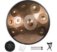 Tamburi manuali in acciaio 432HZ in re minore - Set di tamburi a mano in acciaio a 12 note con borsa, treppiede, mazzuolo - Strumenti per appassionati di musica