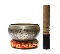 Tamburi parlanti Set Di Ciotole Per Canto Tibetano, Facile Da Suonare, Voce Da Meditazione E Preghiera Yoga (Colore : Ottone, Size : 14cm)