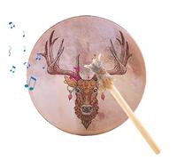 Tamburi sciamanici - 9 pollici Handheld Shaman Drum con design a testa di cervo, strumento spirituale per la guarigione | Sacro strumento di guarigione per meditazione, antenati, lavoro energetico