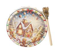 Tamburi sciamanici per adulti, tamburi sciamanici Siberia | Tamburo sciamanico da uomo di pan di di Natale | Tamburo vuoto del tamburo musicale spirituale per attività all'aperto, casa, Arb