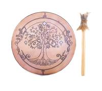 Tamburi sciamanici, Tamburi sciamanici in legno con bacchetta | Drum Shaman, Tamburo a mano di design decorativo, Tamburi sciamanici in legno, Retro colore per meditazione, meditazione riflessione