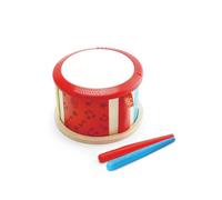 TAMBURO A DUE FACCE hape DOUBLE SIDED DRUM musicale CON 2 BACCHETTE età 12 mesi