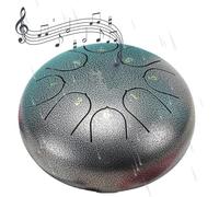 Tamburo a lingua da 6 pollici e 8 note: esplora i suoni intensi del tamburo a lingua d'acciaio Rain for un'esperienza musicale unica(Silver)