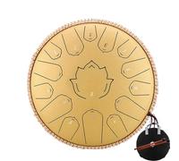 Tamburo a lingua d'acciaio, tamburo a, handpan 15 note C strumento musicale a percussione etereo(Gold)