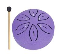 Tamburo a lingua d'acciaio, tamburo a, handpan da 3 pollici a 6 note, mini strumenti a percussione con plettri for le dita, guarigione sonora for meditazione yoga(Purple)