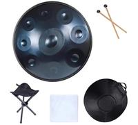 Tamburo a Lingua D'acciaio, Tamburo a Mano 9Note, Strumento a Percussione,Strumento per Terapia del Suono,Favorisce la Meditazione,per L'educazione Musicale,L'intrattenimento Yoga-Blue||18in