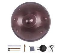 Tamburo A Lingua In Acciaio 432 Hz/440 Hz, Tamburo A Mano Classico In Re Minore 9/10/12 Note, Strumento A Tamburo Handpan Da 22 Pollici, Strumento Musicale Per Adulti, Set Di Batteria Handpan(Purple-4