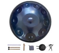 Tamburo A Lingua In Acciaio 432 Hz/440 Hz, Tamburo A Mano Classico In Re Minore 9/10/12 Note, Strumento A Tamburo Handpan Da 22 Pollici, Strumento Musicale Per Adulti, Set Di Batteria Handpan(Blue-432