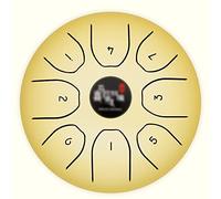Tamburo a lingua in acciaio 8 note 5,5 pollici, tamburo a lingua professionale for bambini, strumento a percussione chiave C con borsa, libro di musica, mazze, regalo for meditazione, intrattenimento,