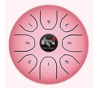 Tamburo a lingua in acciaio 8 note 5,5 pollici, tamburo a lingua professionale for bambini, strumento a percussione chiave C con borsa, libro di musica, mazze, regalo for meditazione, intrattenimento,