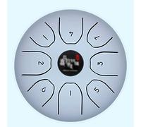 Tamburo a lingua in acciaio 8 note 5,5 pollici, tamburo a lingua professionale for bambini, strumento a percussione chiave C con borsa, libro di musica, mazze, regalo for meditazione, intrattenimento,