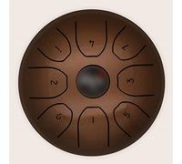 Tamburo a lingua in acciaio 8 note 5,5 pollici, tamburo a lingua professionale for bambini, strumento a percussione chiave C con borsa, libro di musica, mazze, regalo for meditazione, intrattenimento,