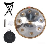 Tamburo a Lingua in Acciaio 9Note,Tamburo a Mano 18/22in, Strumento a Percussione, Classico in Sol Minore, Favorisce la Meditazione,per L'educazione Musicale L'intrattenimento Yoga-Golden Castle||18in