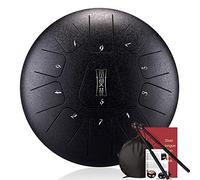 Tamburo A Lingua In Acciaio Da 12 Pollici A 11 Note, Tamburo A Percussione Manuale, Set Di Strumenti A Batteria Etereo Con Borsa Per Il Trasporto, Bacchette, Tacche Per Bacchetta (Color : Black)