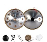 Tamburo a Lingua in Acciaio da 22 Pollici, Tamburi a Mano da 9/10/12/14 Note, Strumento a Percussione a Tamburo, per Spettacoli di Strada, Feste e Festival-14Notes