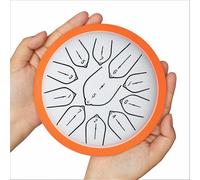Tamburo a lingua in acciaio da 6 pollici e 11 note, strumento a percussione fatto a mano in stile handpan con bacchette e borsa, tamburo di meditazione curativo for musicoterapia(White)
