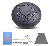 Tamburo a Lingua In Acciaio Da 6 Pollici E 8 Note, Tamburo a Percussione Per Handpan Per Principianti Con Bacchette, Che Crea Suoni Nitidi E Belli Per La Meditazione Di Guarigione Del Suono