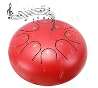 Tamburo a lingua in acciaio, tamburo a lingua da 6 pollici e 8 note con bacchette, porta-mazze, plettri e libro di spartiti, tamburo handpan for l'educazione musicale precoce, meditazione zen e yoga.(
