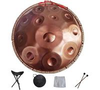 Tamburo a mano a 14 note, strumento a percussione in acciaio per uso professionale, include borsa per il trasporto, supporto e martello per meditazione, yoga e pratica zen