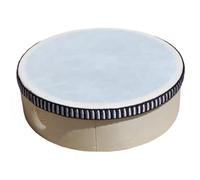 Tamburo a mano a percussione per giovani, con telaio in legno bianco, 15 cm, suono chiaro, facile da impugnare, strumento musicale per piccoli musicisti, educazione prescolare, illuminazione ritmica