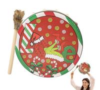 Tamburo a mano a percussione sciamanica, strumento di guarigione del suono di Natale, strumento sciamanico, strumento di guarigione del suono, decorazione per la casa